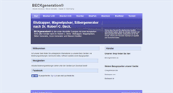 Desktop Screenshot of beckgeneration.com
